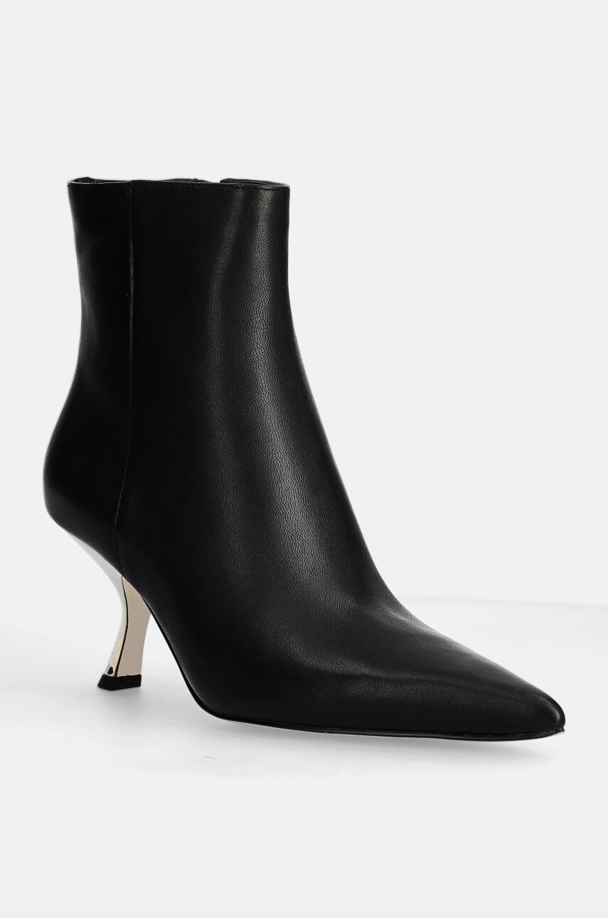 MICHAEL Michael Kors cizme de piele Luna femei, culoarea negru, cu toc cui, 40F4LUME5L.001 MICHAEL Michael Kors cizme de piele Luna femei, culoarea negru, cu toc cui, 40F4LUME5L.001