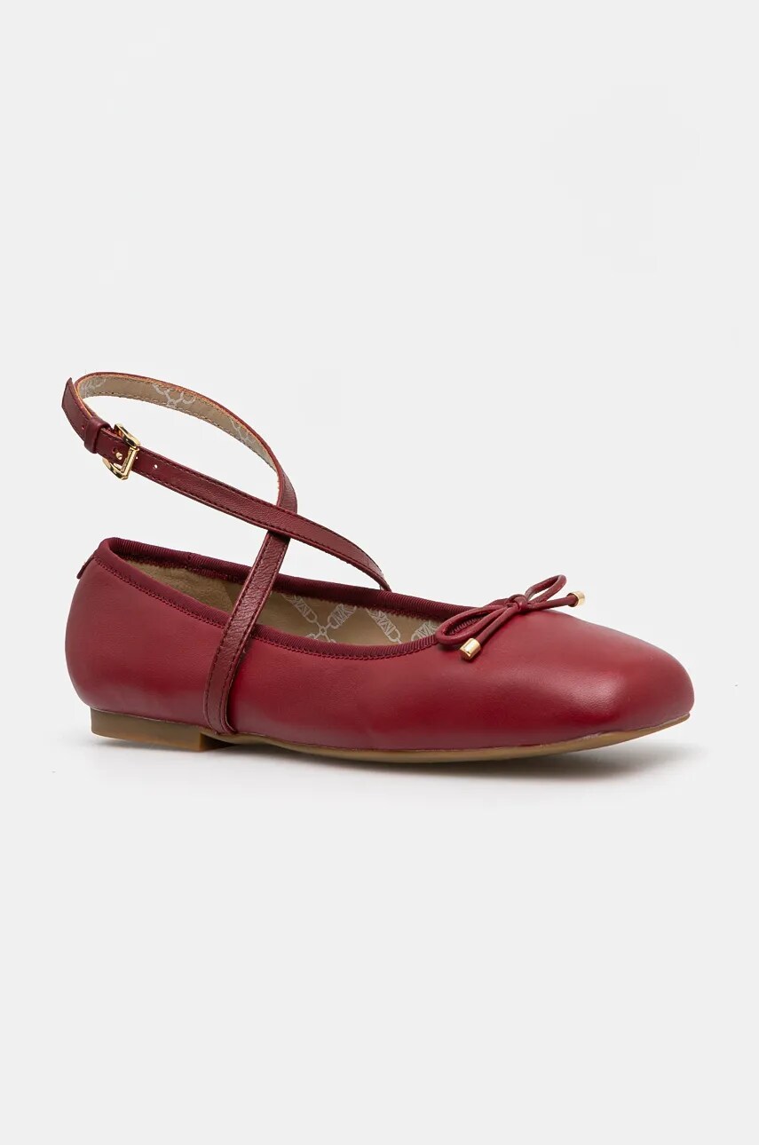 MICHAEL Michael Kors balerini de piele Collette culoarea bordo, 40T4CTFP1L.609