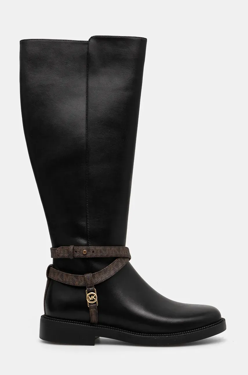 Сапоги MICHAEL Michael Kors Abigail женские цвет чёрный на плоском ходу 40F4ABMB7L.007 Сапоги MICHAEL Michael Kors Abigail женские цвет чёрный на плоском ходу 40F4ABMB7L.007