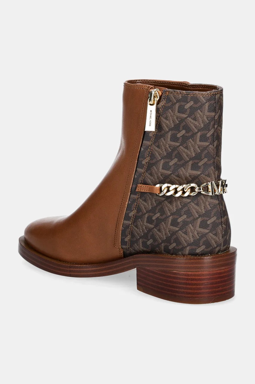 Черевики MICHAEL Michael Kors Carlisle жіночі колір коричневий на плоскому ходу 40F4CLME8L.227 