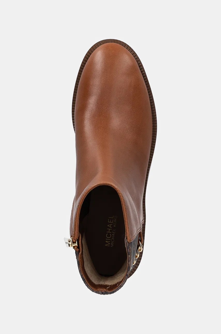 Черевики MICHAEL Michael Kors Carlisle жіночі колір коричневий на плоскому ходу 40F4CLME8L.227 
