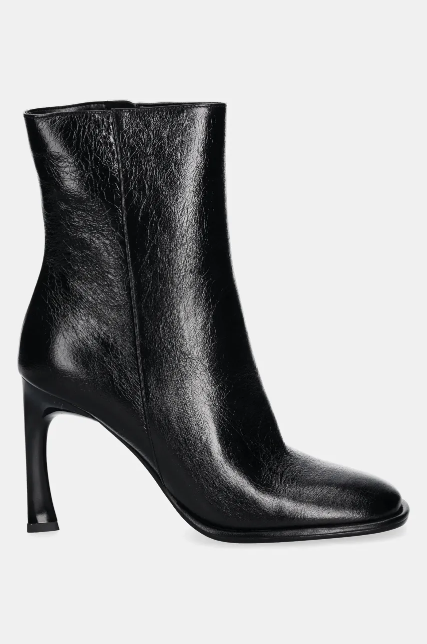 Кожаные полусапожки MICHAEL Michael Kors Kelsea женские цвет чёрный на шпильке 40F4KLHE6L.001 Кожаные полусапожки MICHAEL Michael Kors Kelsea женские цвет чёрный на шпильке 40F4KLHE6L.001