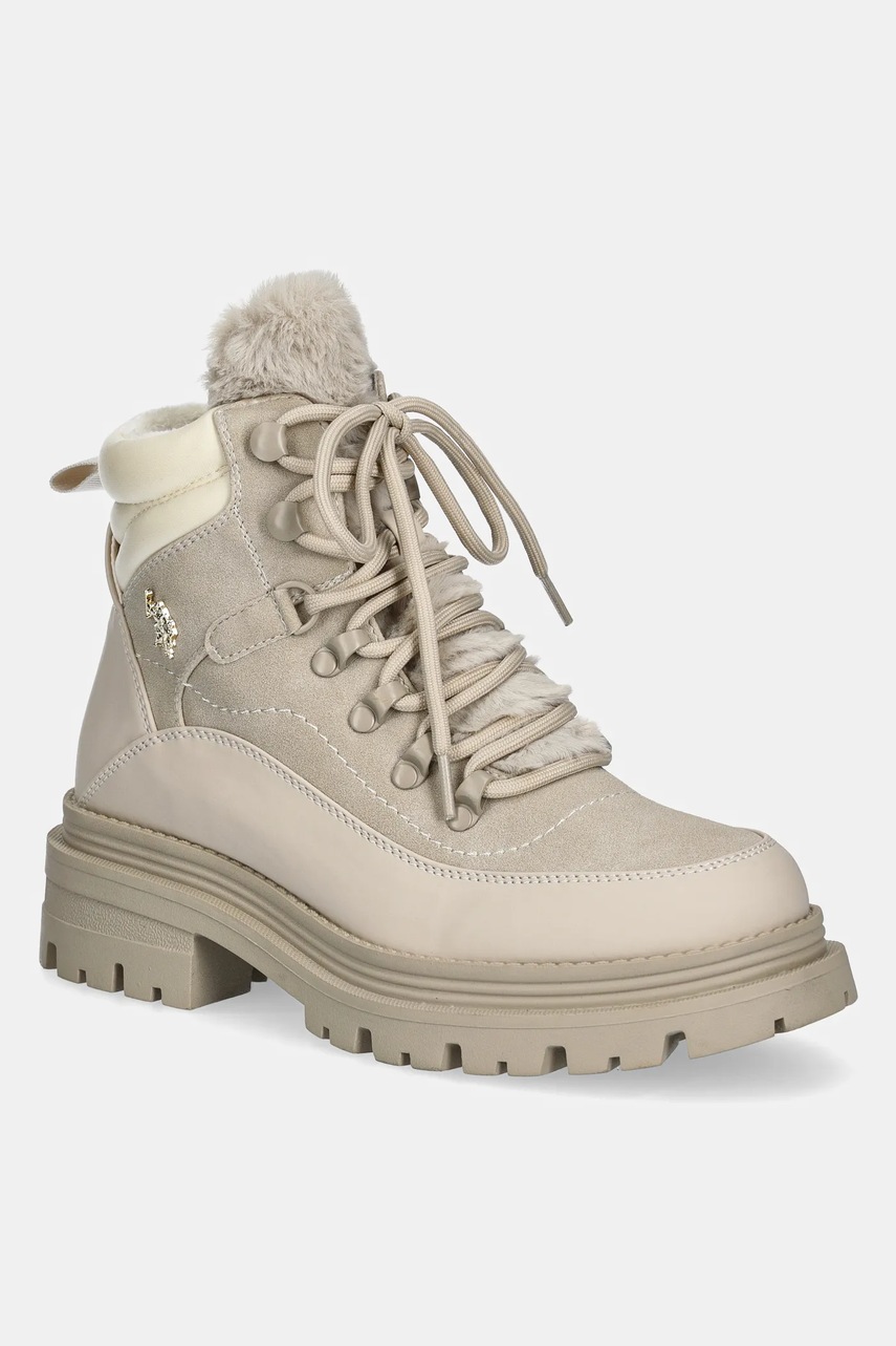 

Кубинки U.S. Polo Assn. ALICYA в бяло с платформа с лека изолация ALICYA001W/DHY1, Бежов