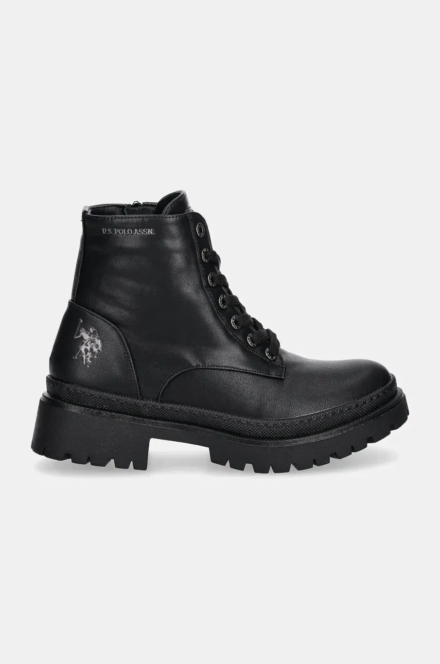 Полусапожки U.S. Polo Assn. BYKER женские цвет чёрный на плоском ходу BYKER001W/DU1 Полусапожки U.S. Polo Assn. BYKER женские цвет чёрный на плоском ходу BYKER001W/DU1