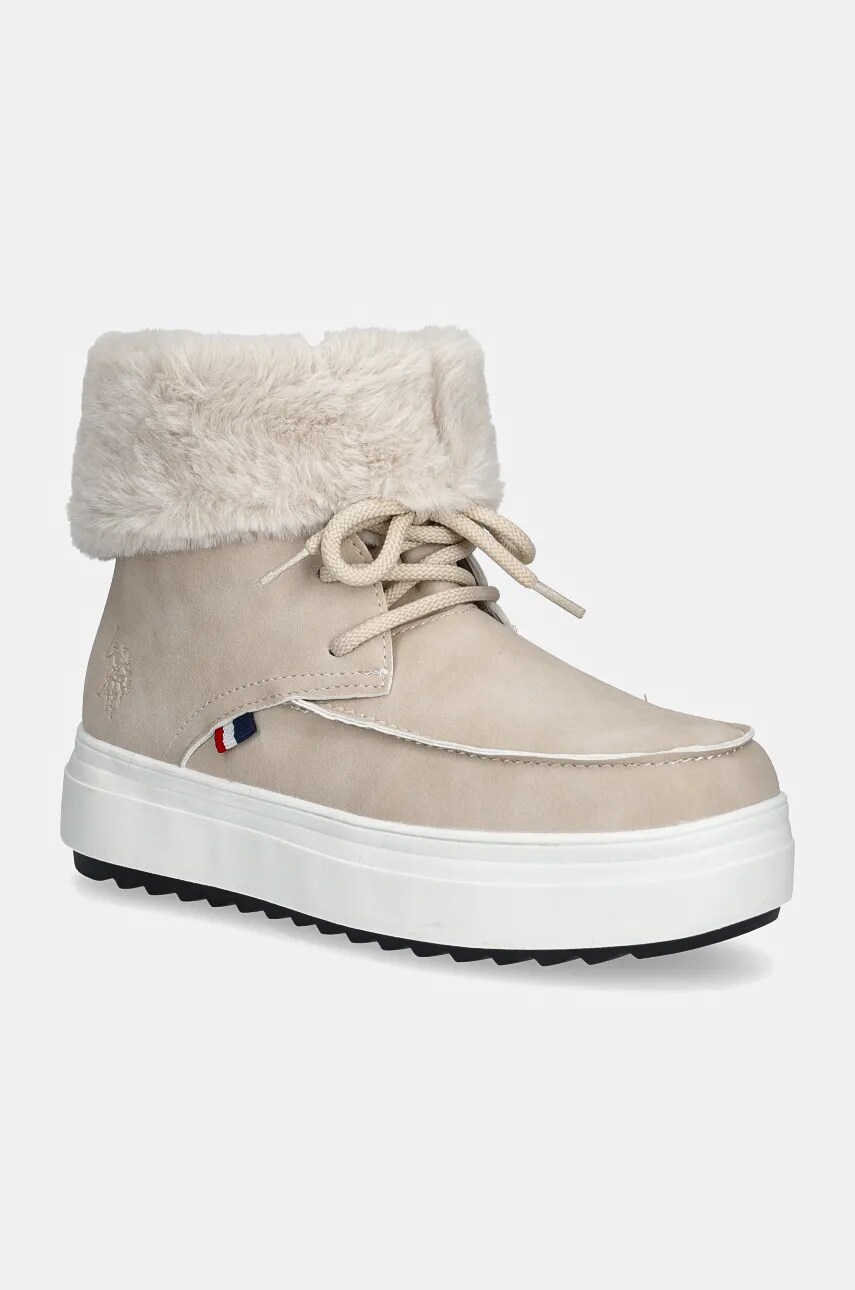 Levně Sněhule U.S. Polo Assn. ICY béžová barva, ICY001W/DHF1