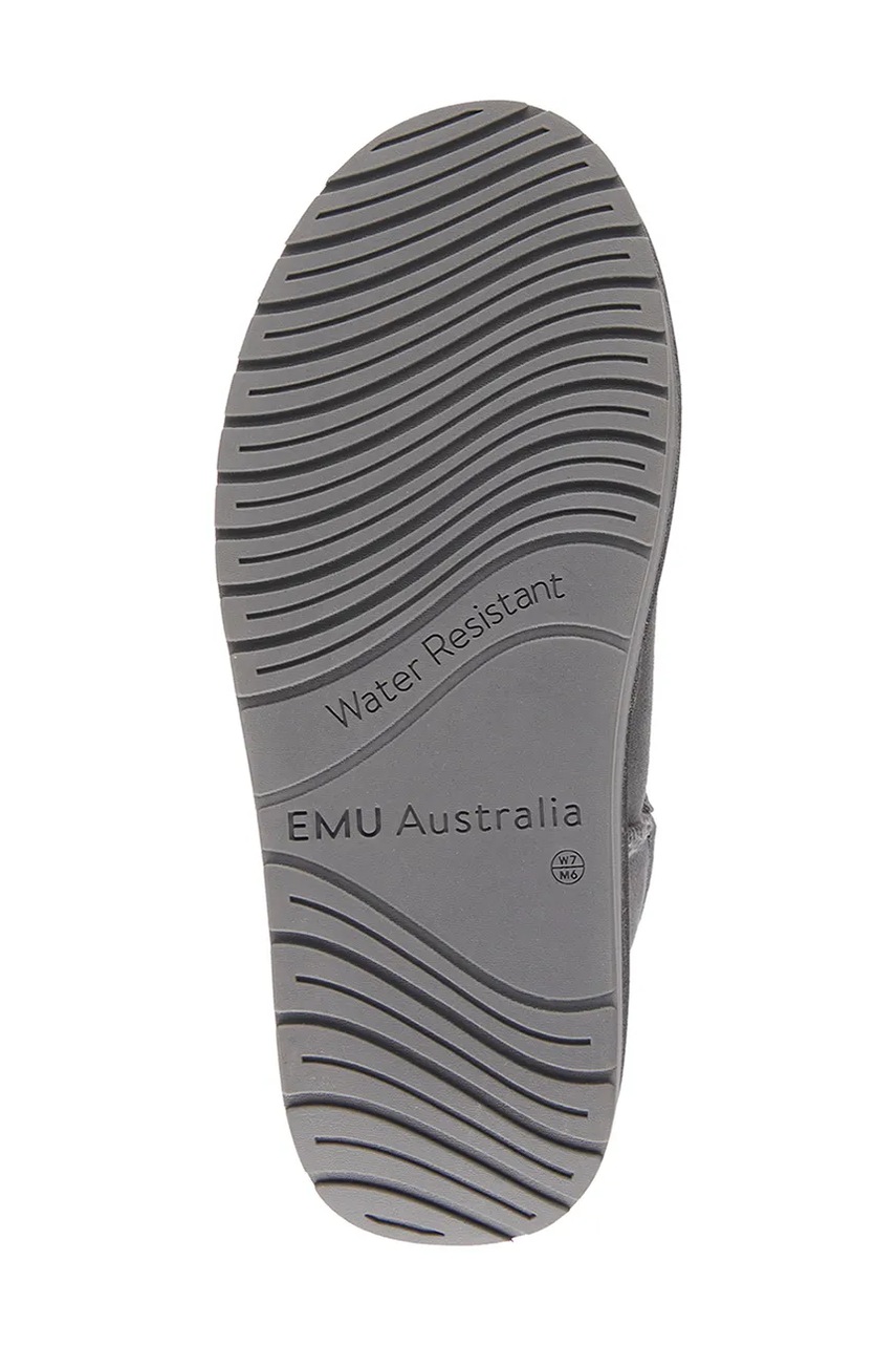 Μπότες χιονιού σουέτ Emu Australia Stinger Micro Flatform χρώμα: γκρι, W13082.CHAR φωτογραφία