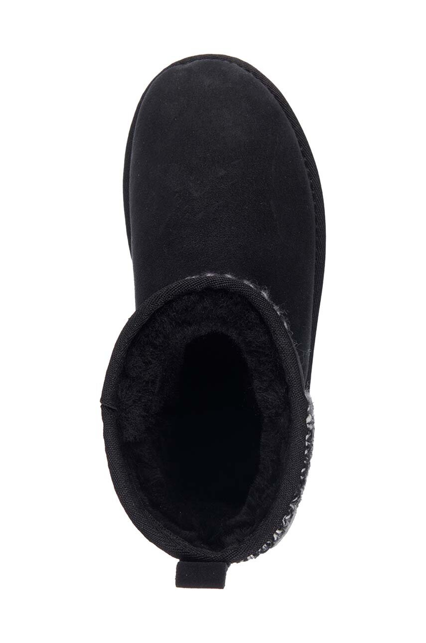Замшеві чоботи Emu Australia Stinger Knit Flatform колір чорний W13143.BLAK 