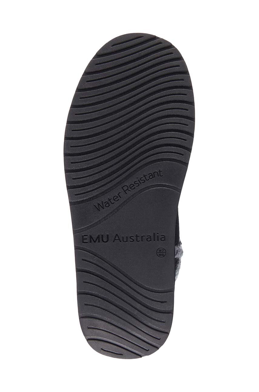 Замшеві чоботи Emu Australia Stinger Knit Flatform колір чорний W13143.BLAK 