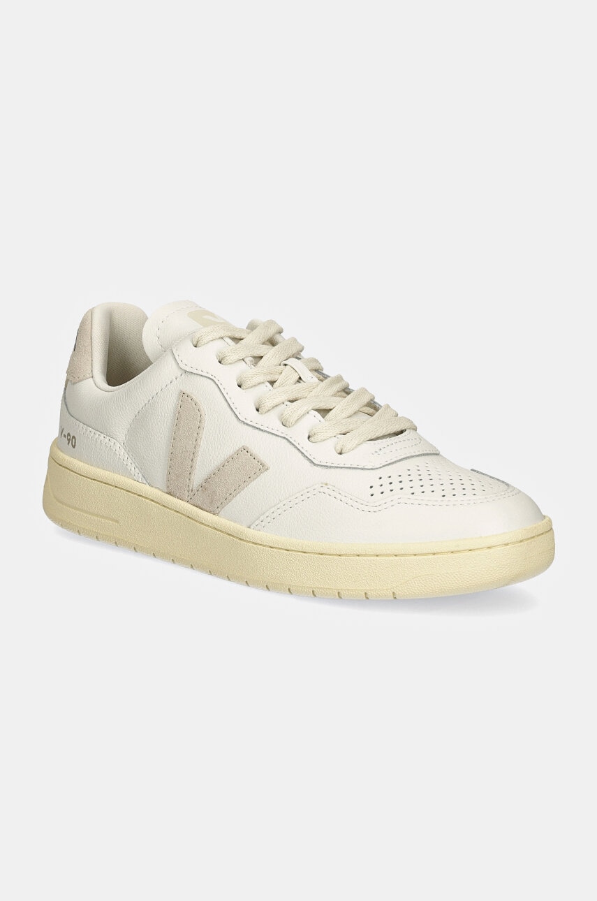 Veja sneakers din piele V-90 culoarea alb, VD2003655A