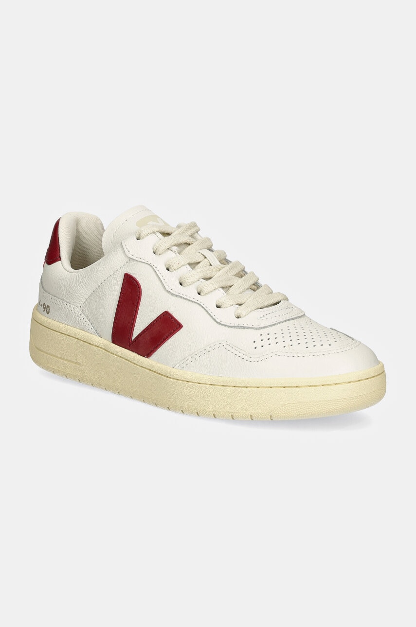 Veja sneakers din piele V-90 culoarea alb, VD2003657A