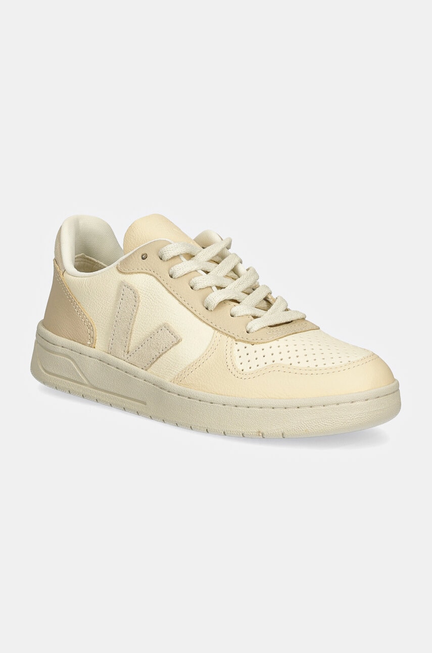 Veja sneakers din piele V-10 culoarea bej, VX0503673A Veja sneakers din piele V-10 culoarea bej, VX0503673A