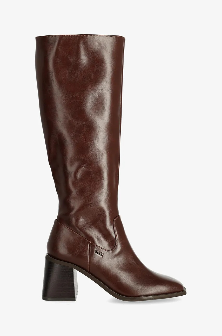 Mexx cizme POMME MAYA femei, culoarea maro, cu toc drept, MIQL1801743W-01