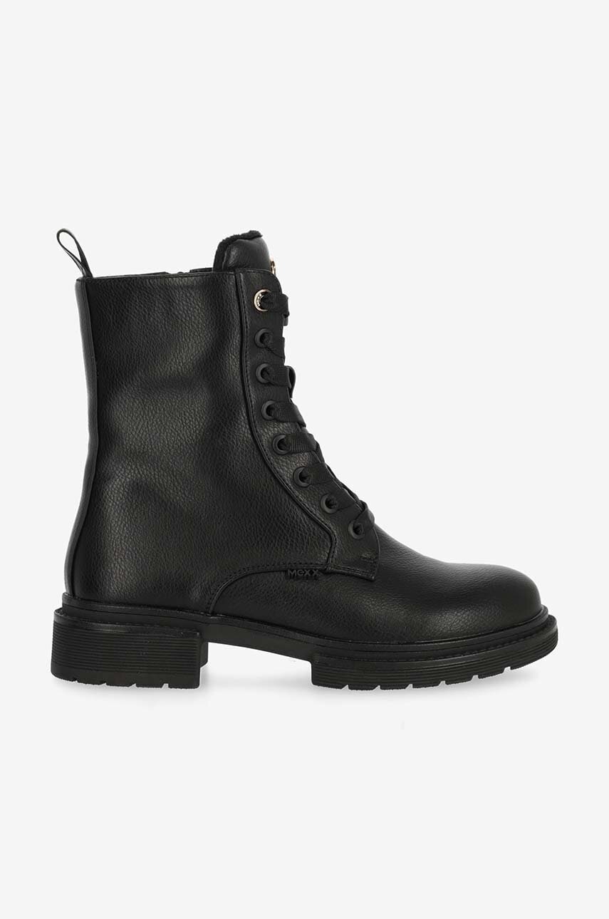 Mexx botine HOLEA GLAD femei, culoarea negru, cu toc plat, MITY1705043W