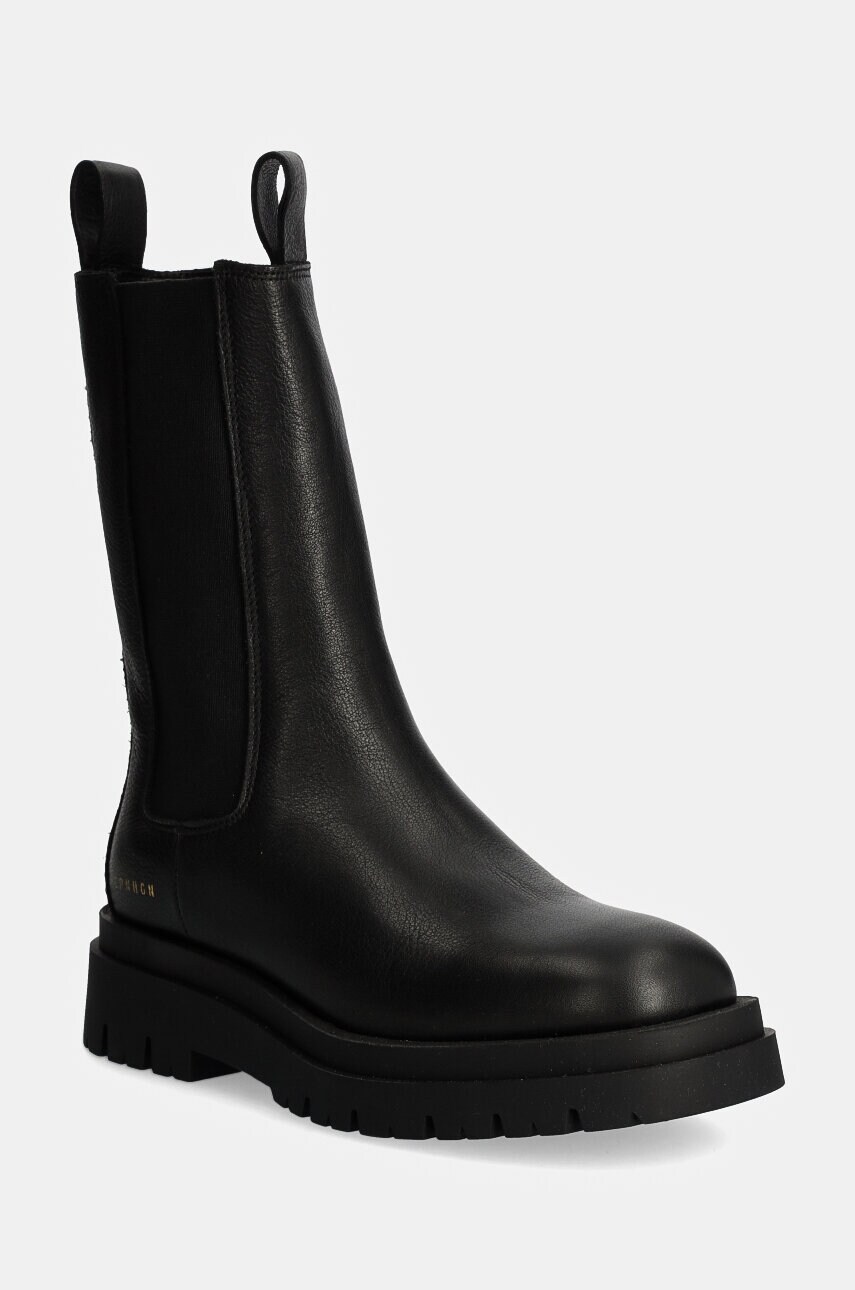 Copenhagen ghete chelsea de piele femei, culoarea negru, cu platforma, CPH1000