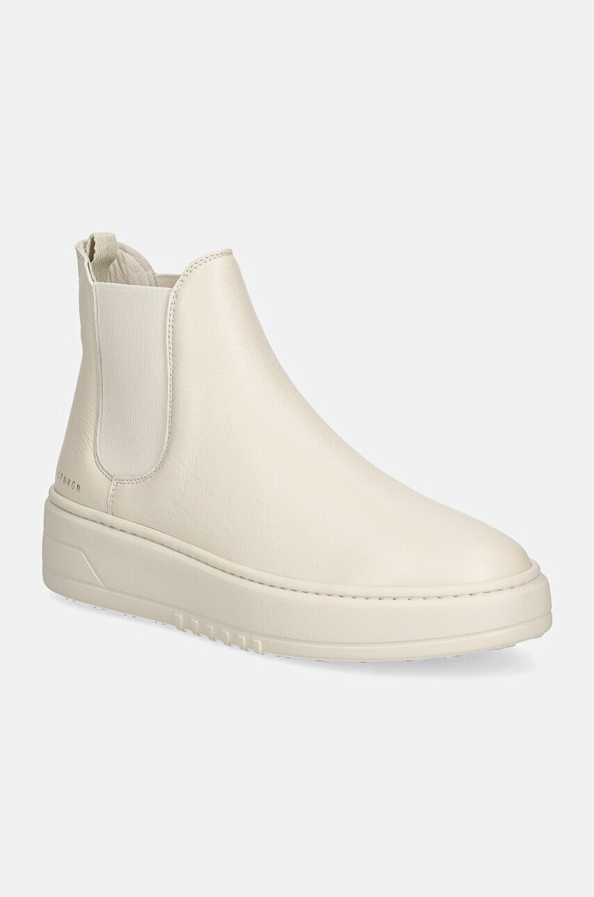 Copenhagen ghete chelsea de piele femei, culoarea bej, cu platforma, CPH91