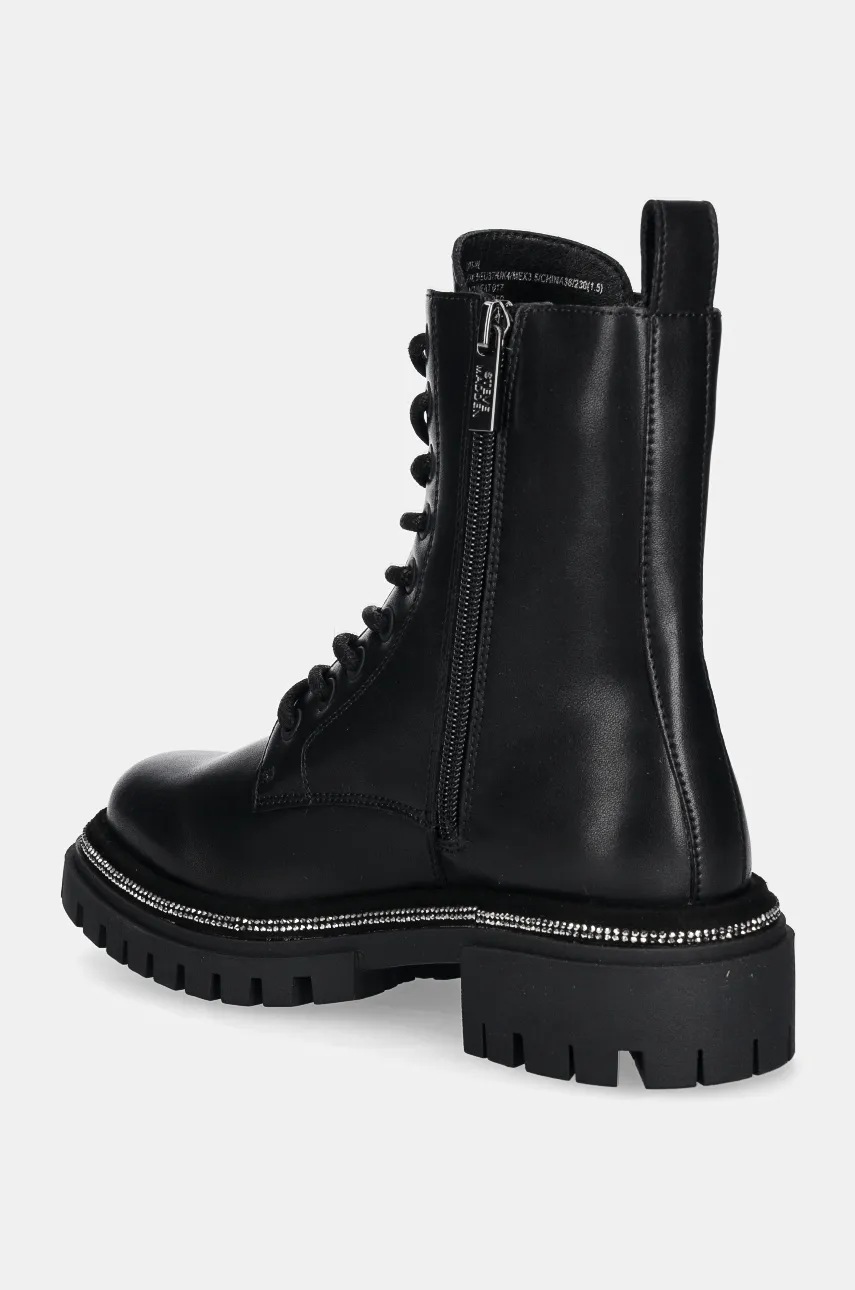 Шкіряні черевики Steve Madden Opt-In жіночі колір чорний на платформі SM11003484 