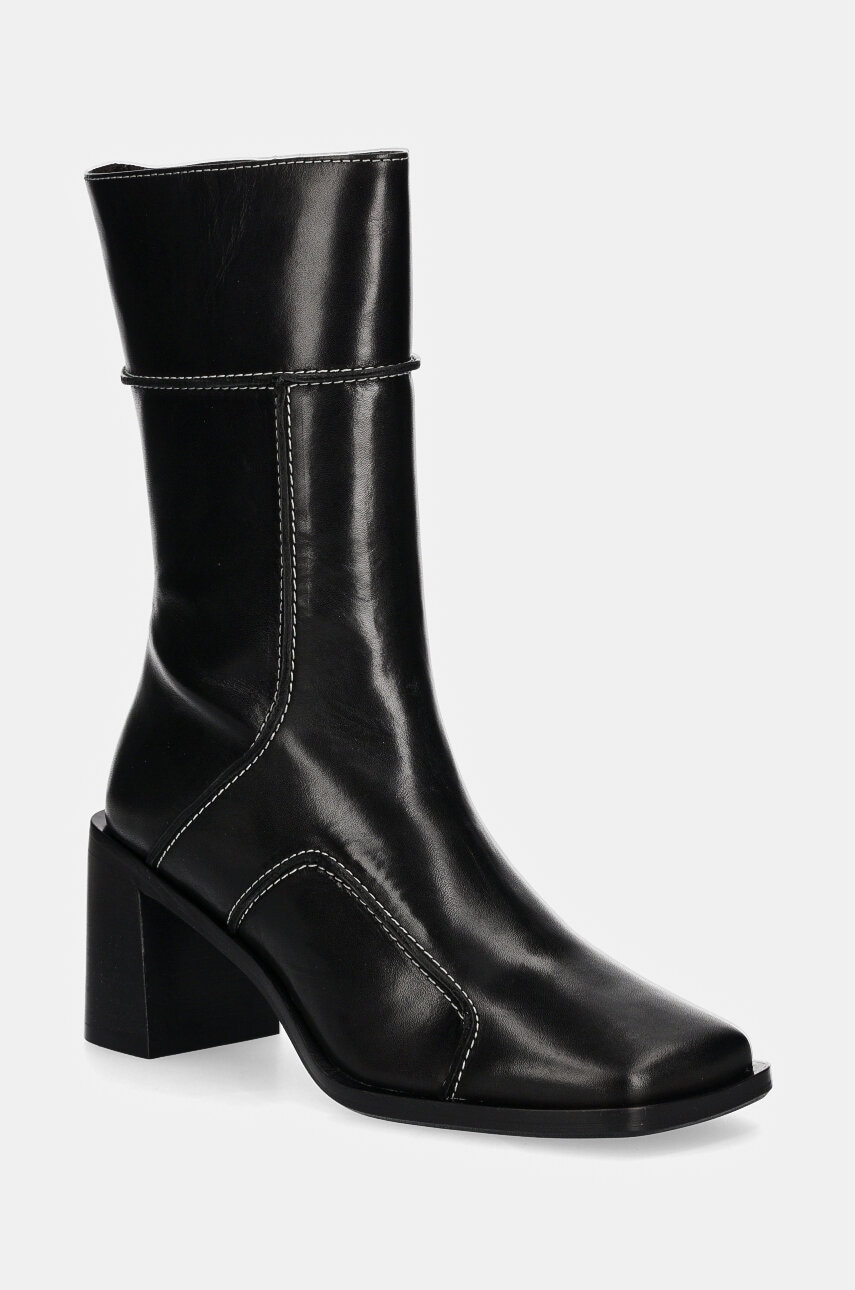 Billi Bi cizme de piele femei, culoarea negru, cu toc drept, A7610