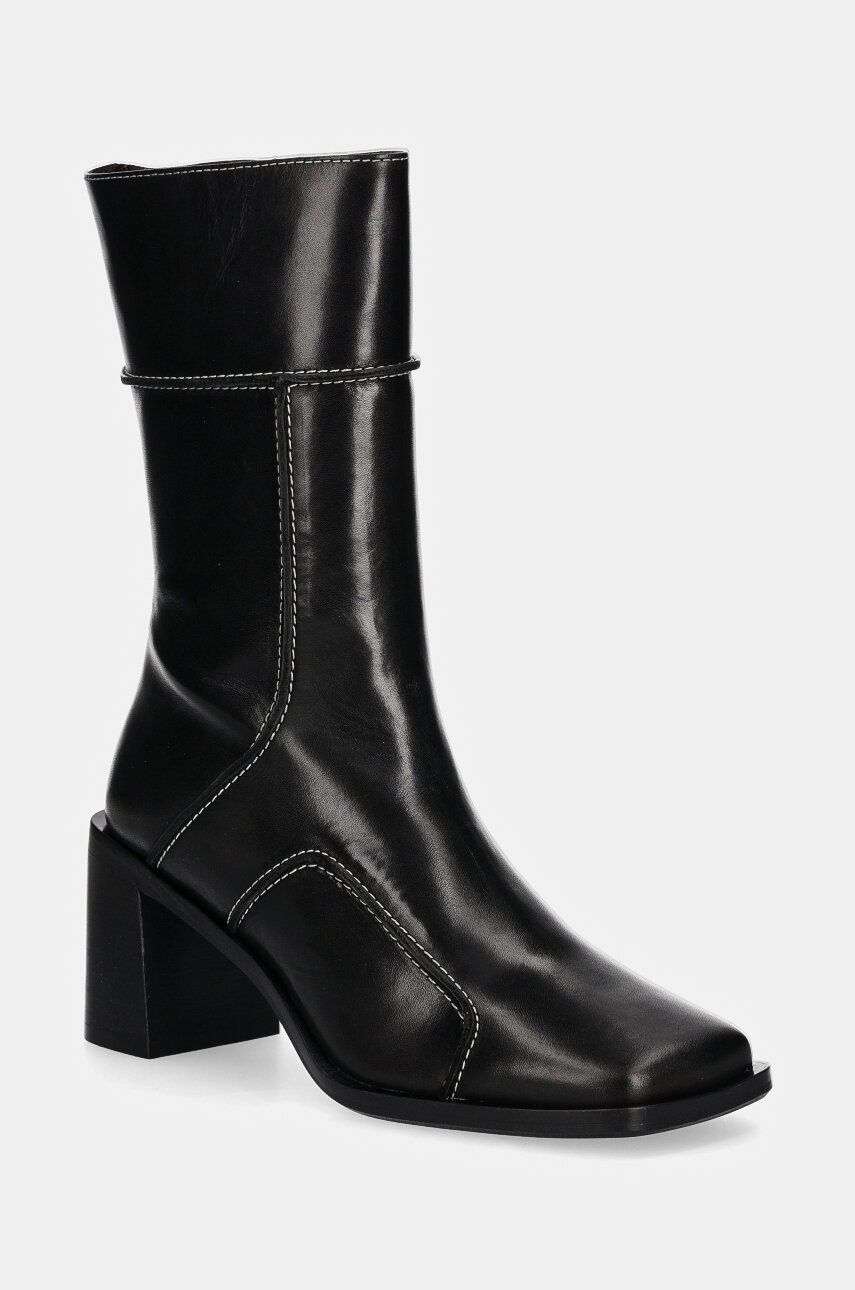Billi Bi cizme de piele femei, culoarea negru, cu toc drept, A7610