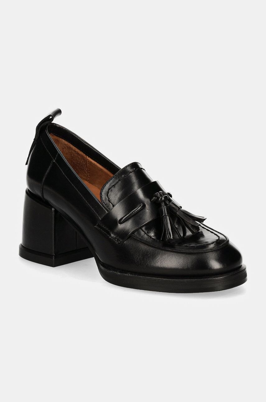 Billi Bi pantofi de piele culoarea negru, cu toc drept, A17201 Billi Bi pantofi de piele culoarea negru, cu toc drept, A17201