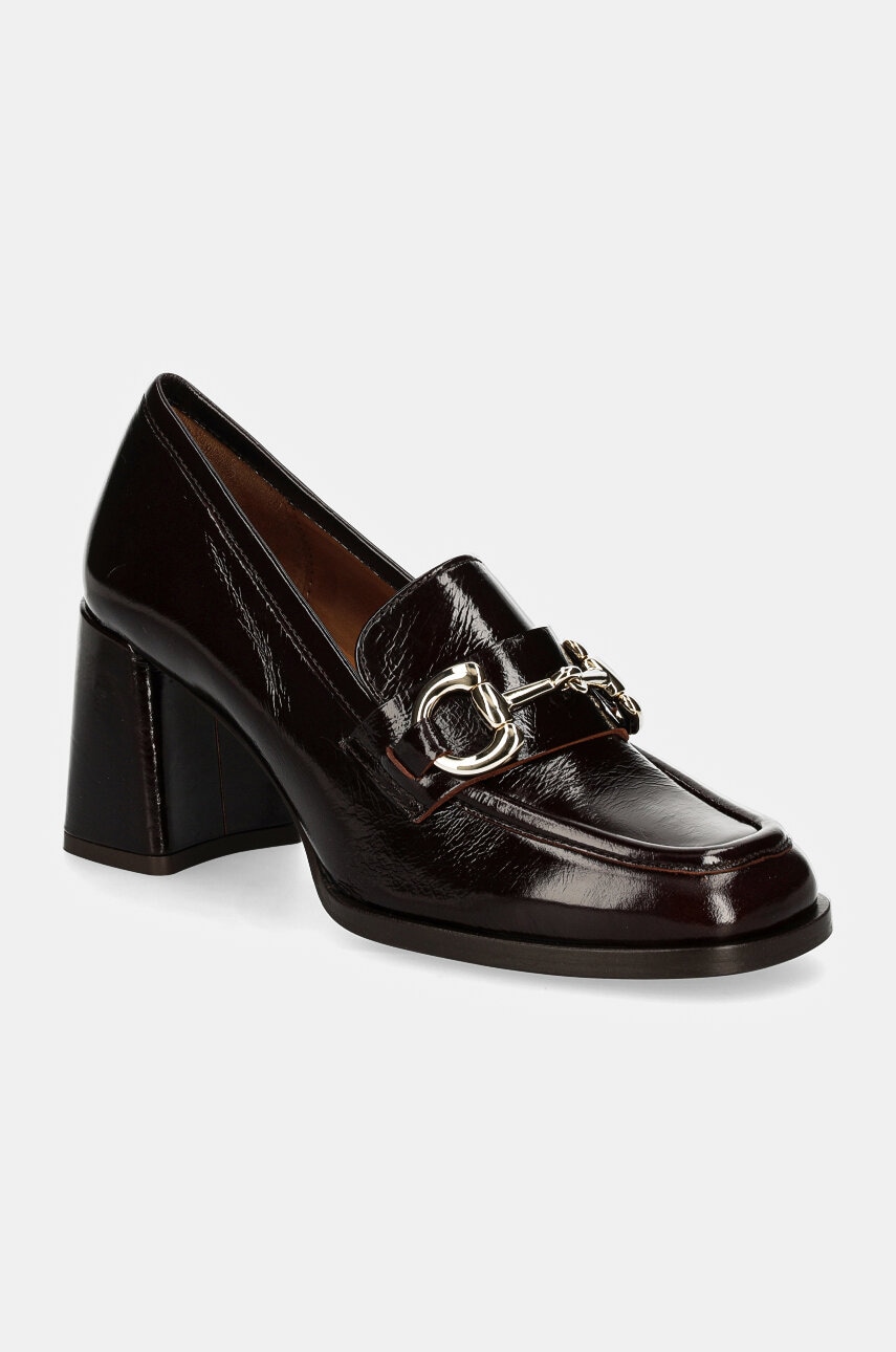 Billi Bi pantofi de piele culoarea maro, cu toc drept, A7211 Billi Bi pantofi de piele culoarea maro, cu toc drept, A7211