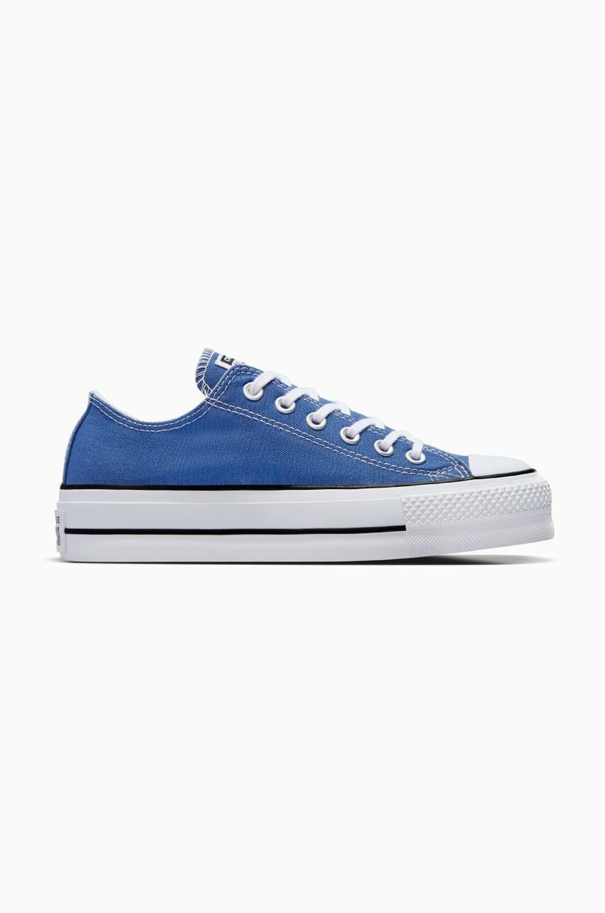 Converse tenisi Chuck Taylor All Star Lift femei, culoarea albastru marin, A08289C