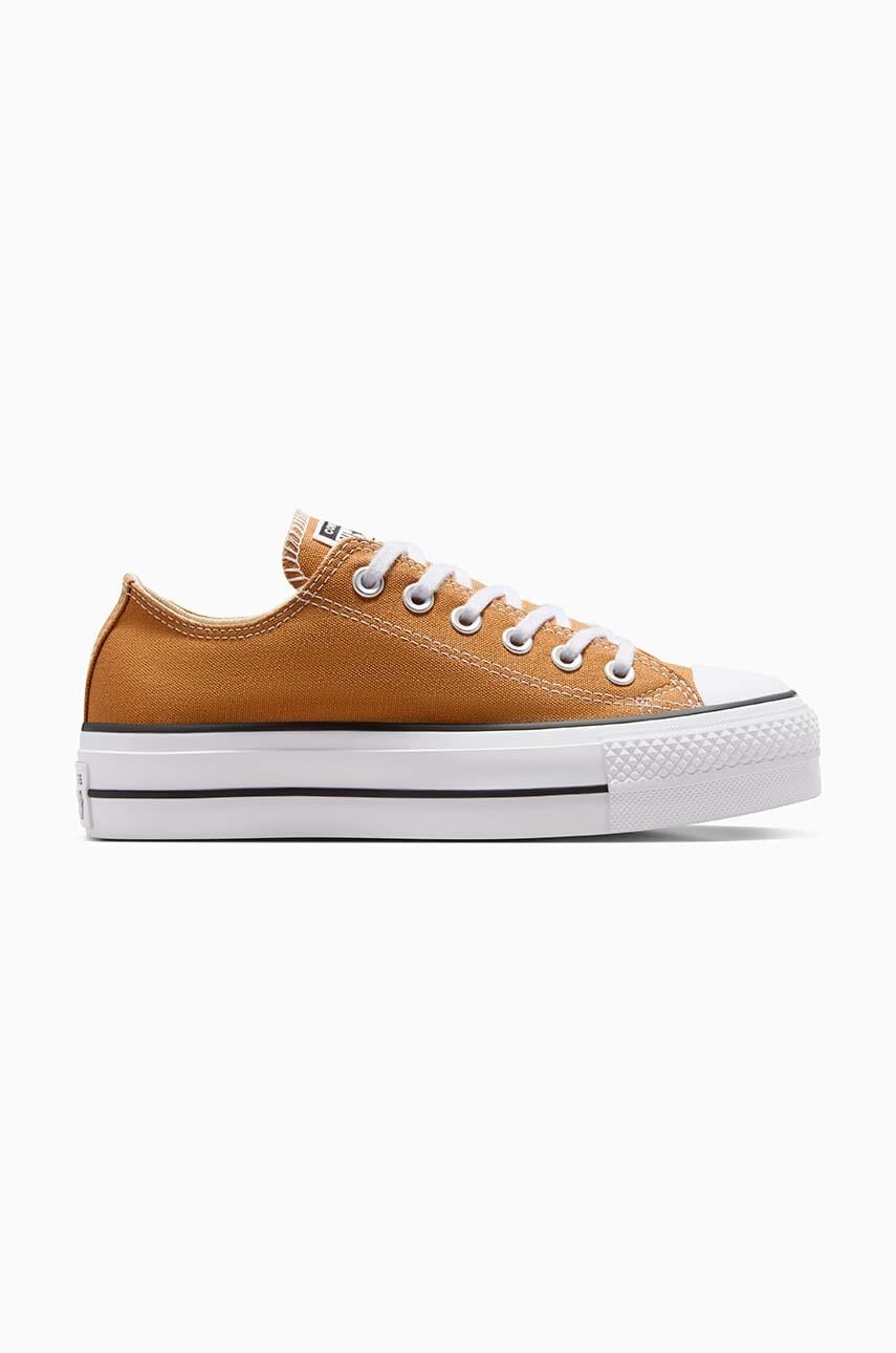Converse tenisi Chuck Taylor All Star Lift femei, culoarea verde, A11540C