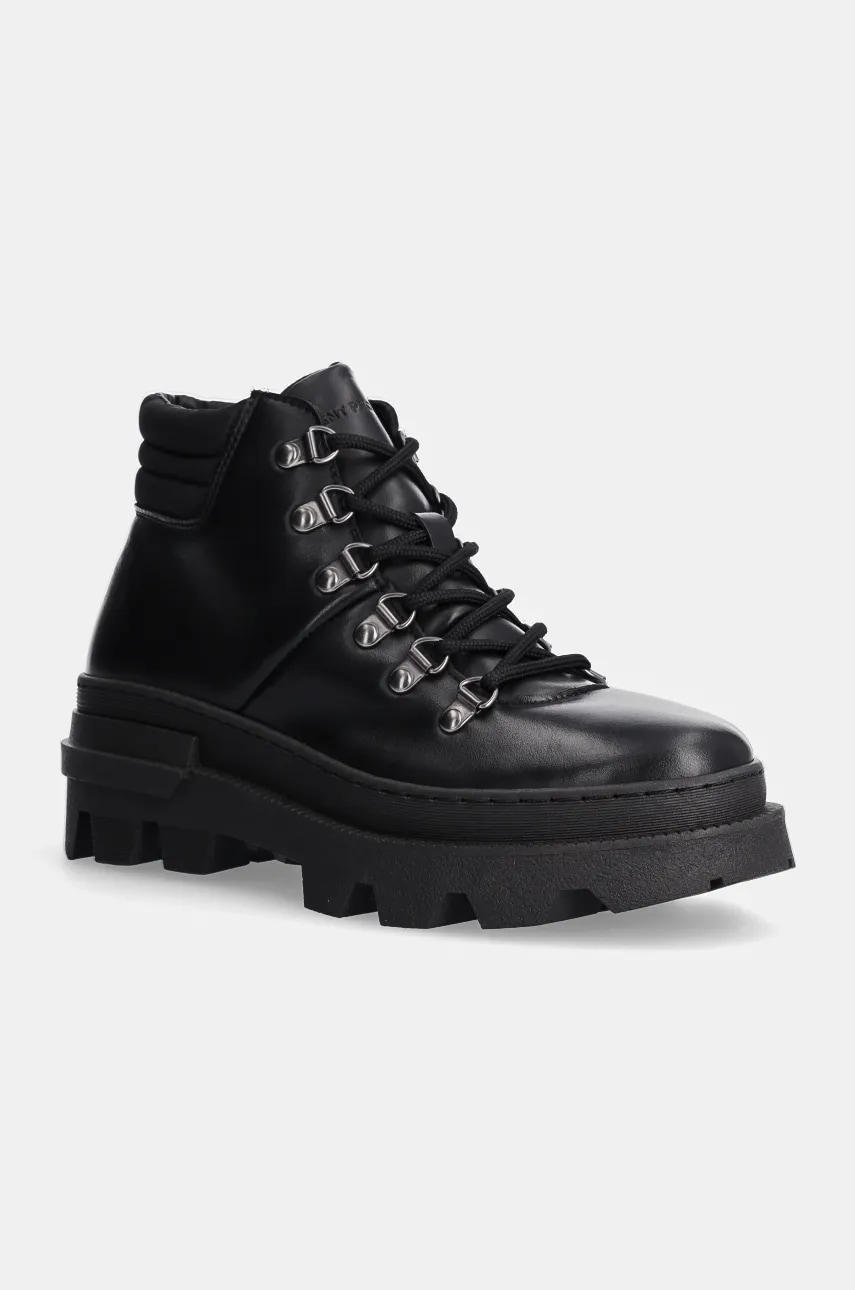 GARMENT PROJECT botine Nelly Lace-Up femei, culoarea negru, cu platforma, GPWF2585