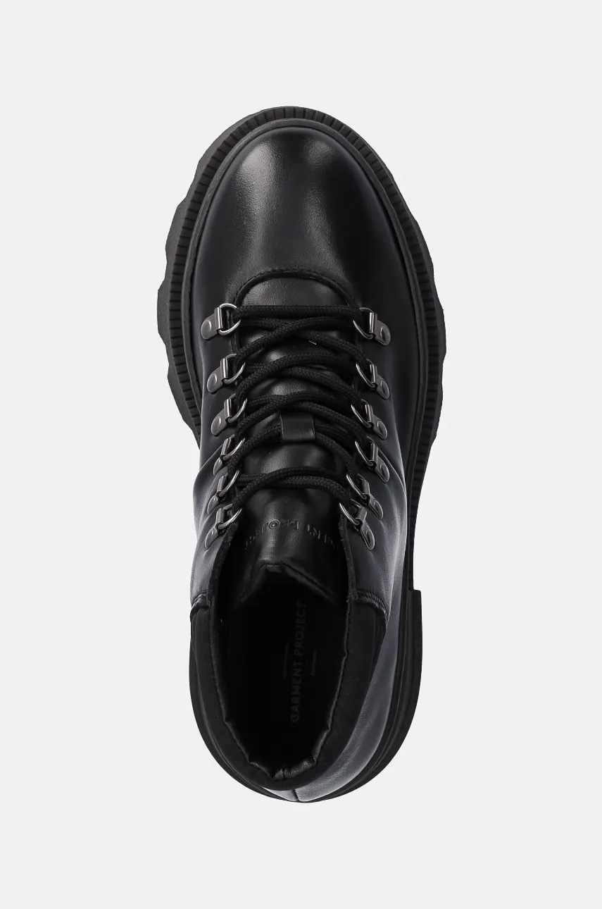 Μποτάκια GARMENT PROJECT Nelly Lace-Up χρώμα: μαύρο, GPWF2585 φωτογραφία