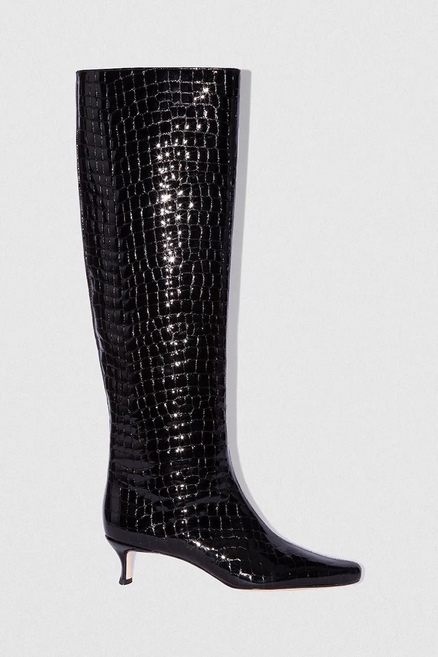 By Far ghete de piele Stevie 42 femei, culoarea negru, cu toc cui, MWFBO066CL033BK001PL By Far ghete de piele Stevie 42 femei, culoarea negru, cu toc cui, MWFBO066CL033BK001PL