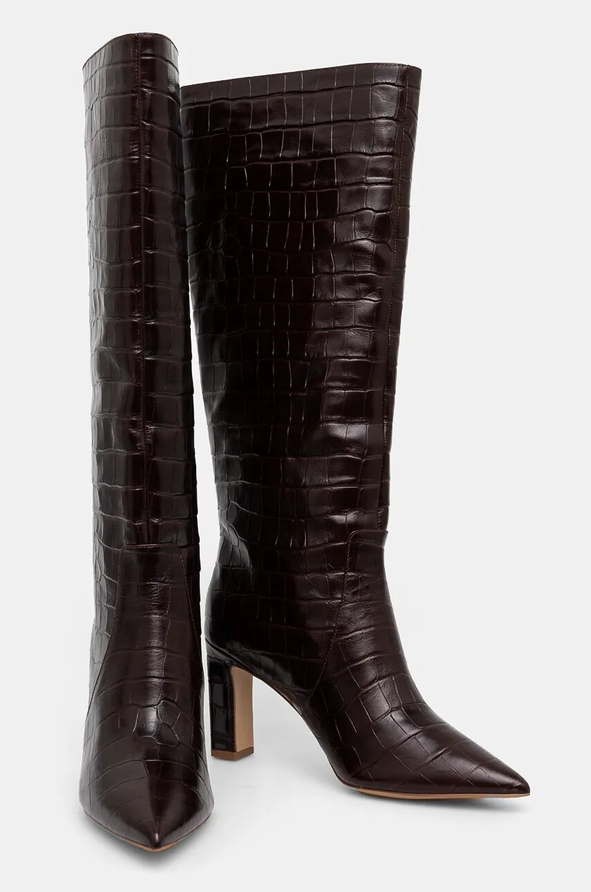 Aldo ghete de piele CADIGODER femei, culoarea maro, cu toc drept, 13838604 CADIGODER