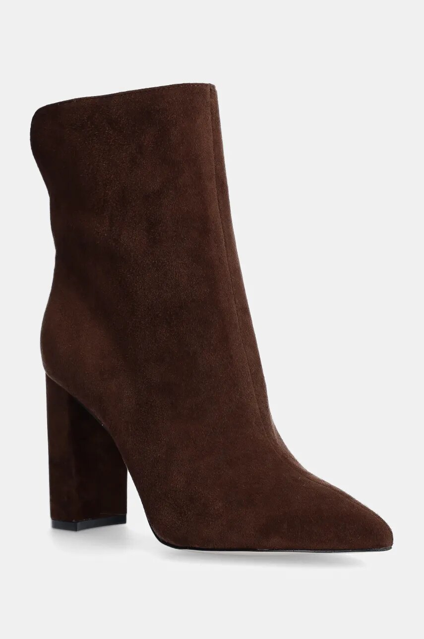 Aldo botine SUSHI femei, culoarea maro, cu toc drept, 13838648 SUSHI