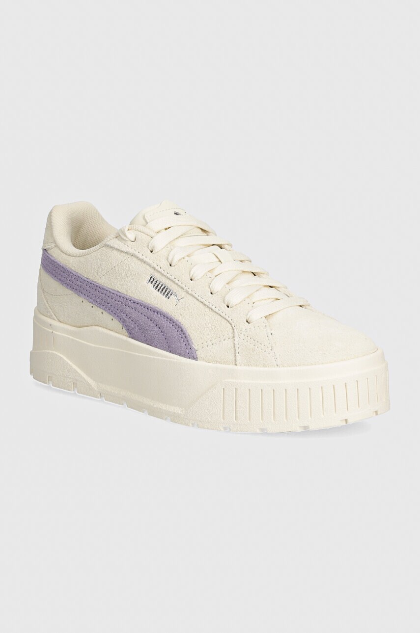 Puma sneakers din piele intoarsă Karmen II culoarea bej, 397457