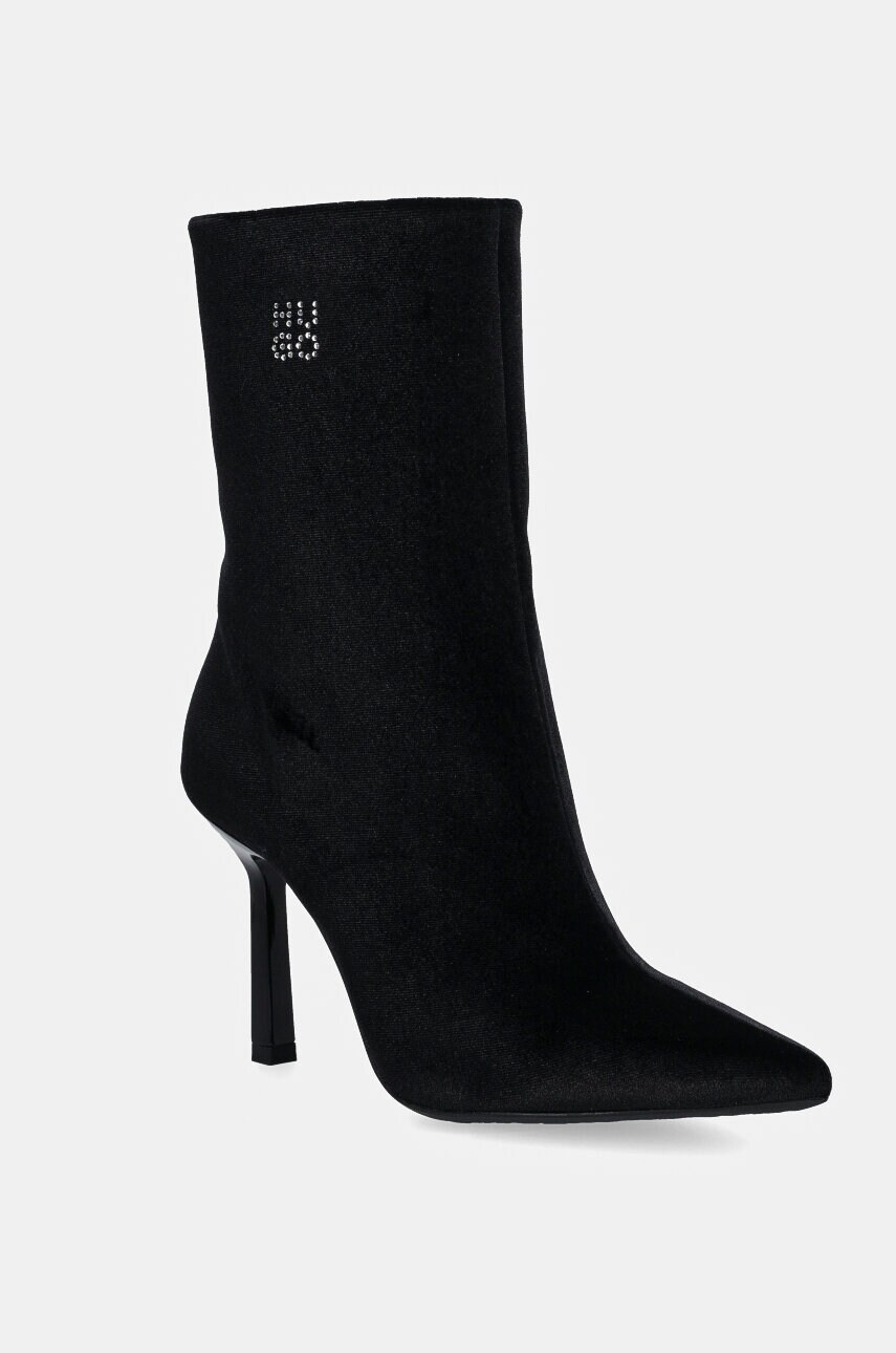 HUGO botine Katniss femei, culoarea negru, cu toc cui, 50529809