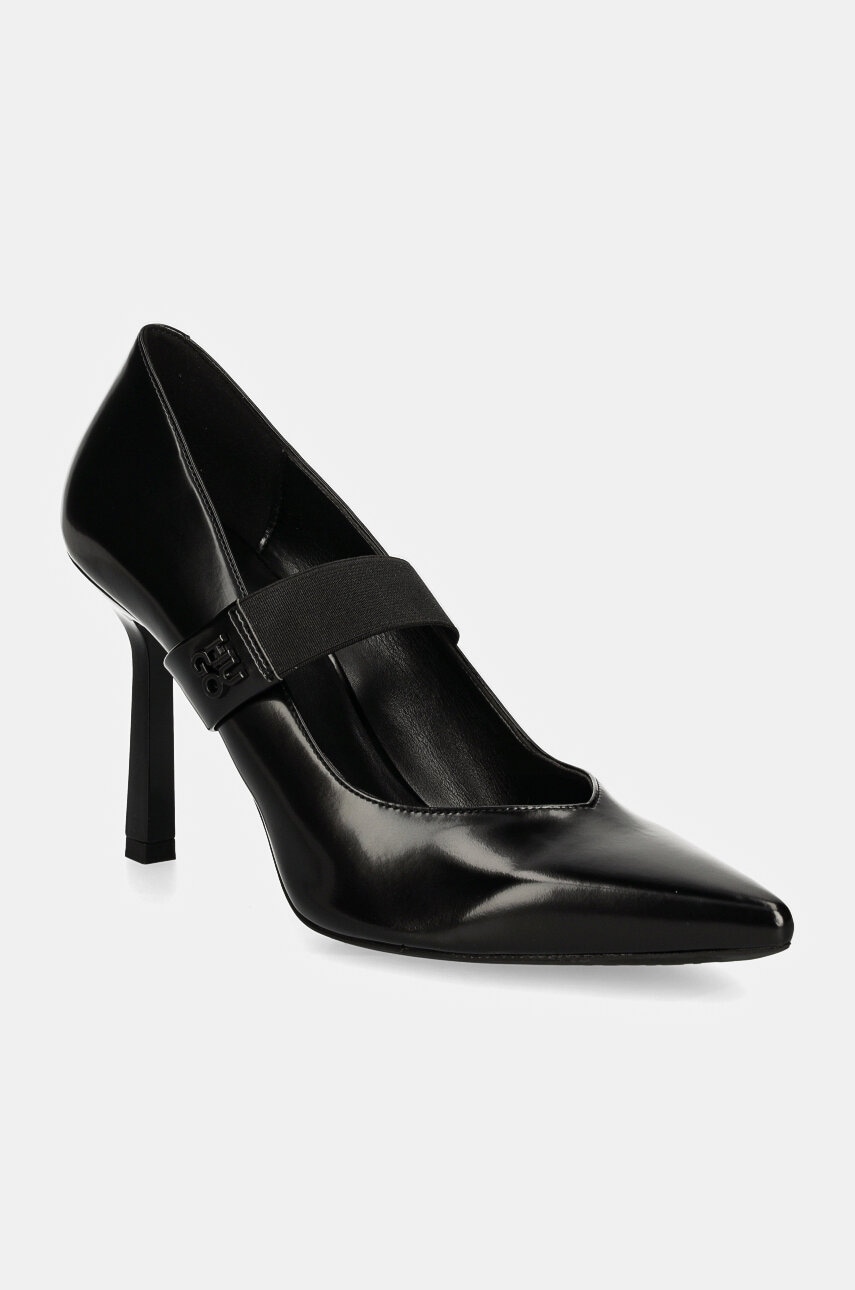 HUGO pantofi cu toc Katniss culoarea negru, 50529824