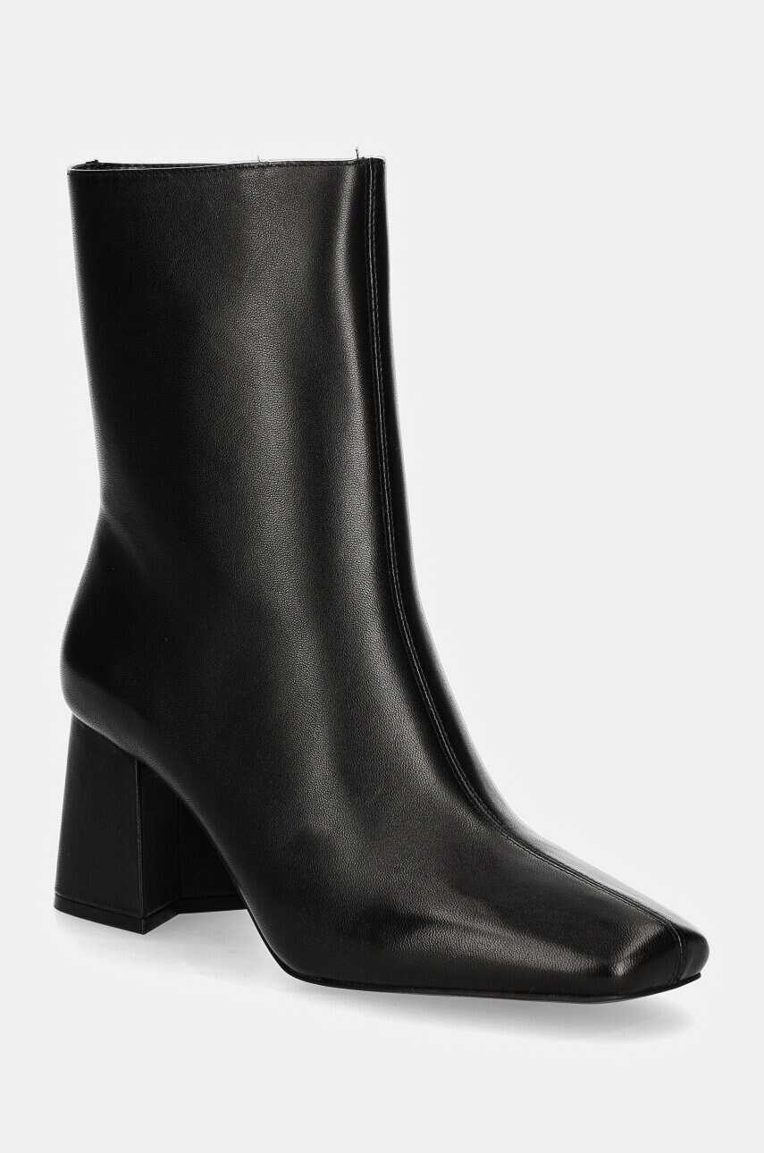 HUGO cizme de piele Ariela femei, culoarea negru, cu toc drept, 50531789