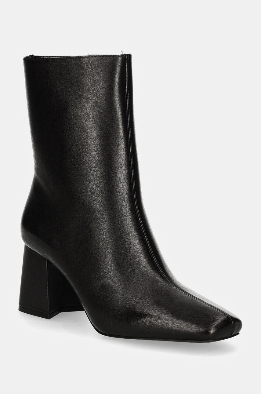 HUGO cizme de piele Ariela femei, culoarea negru, cu toc drept, 50531789