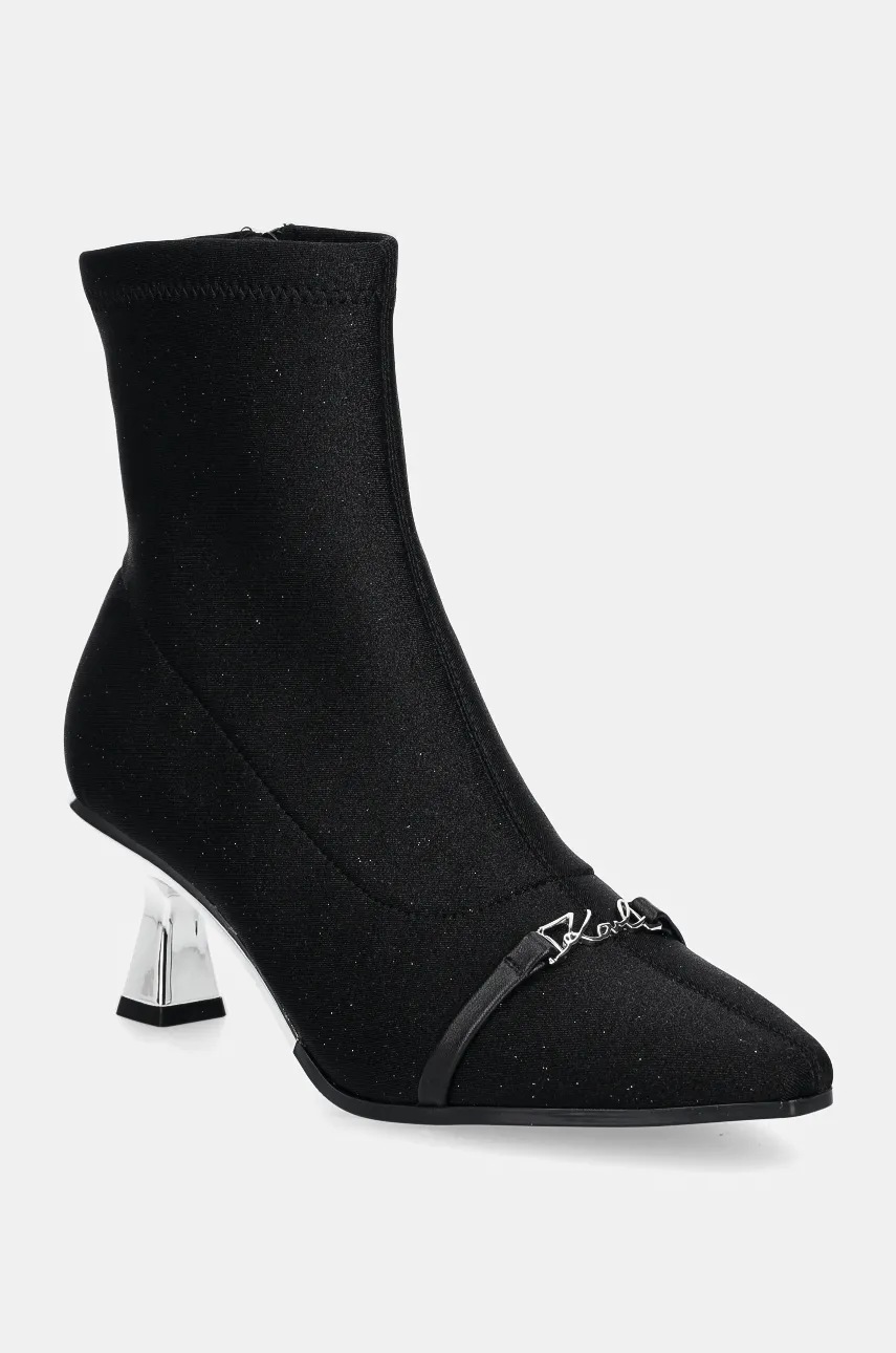 

Боти Karl Lagerfeld PANACHE II в черно с тънък ток KL30844, Черен