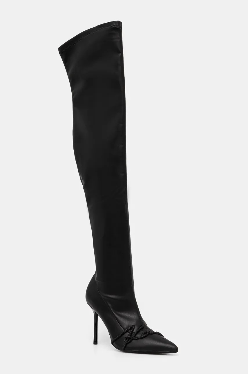 

Ботуши Karl Lagerfeld SARABANDE в черно с тънък ток KL30994, Черен