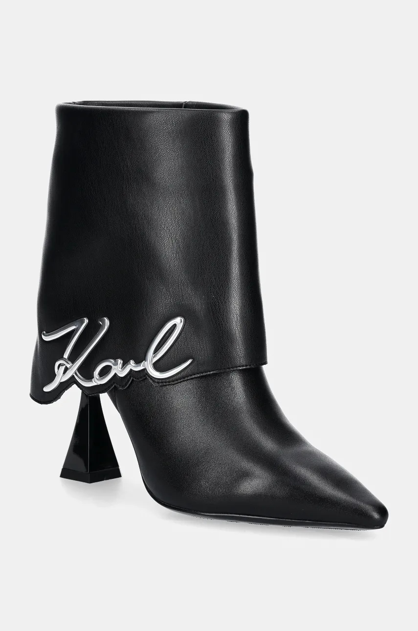 Полусапожки Karl Lagerfeld DEBUT II женские цвет чёрный на шпильке KL32044A Полусапожки Karl Lagerfeld DEBUT II женские цвет чёрный на шпильке KL32044A