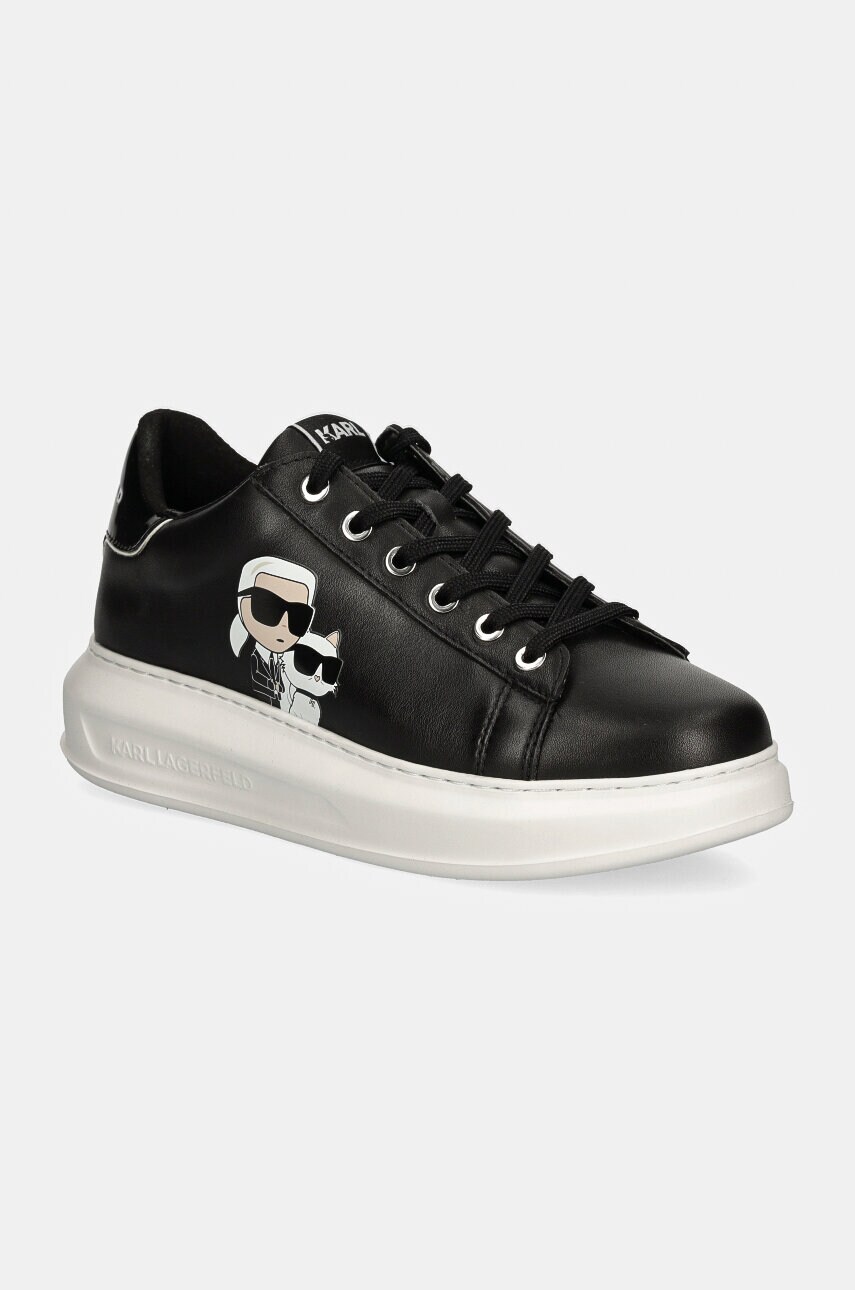 Karl Lagerfeld sneakers din piele KAPRI culoarea negru, KL62524T