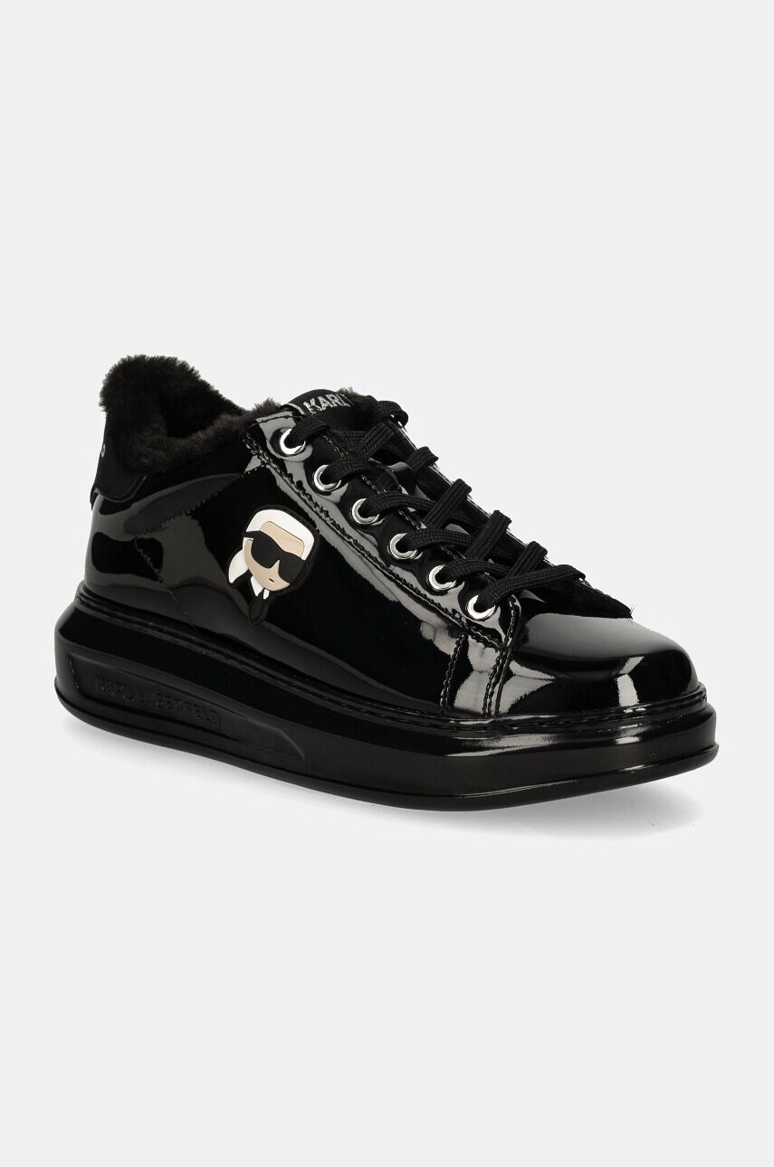 Karl Lagerfeld sneakers din piele KAPRI culoarea negru, KL62531S