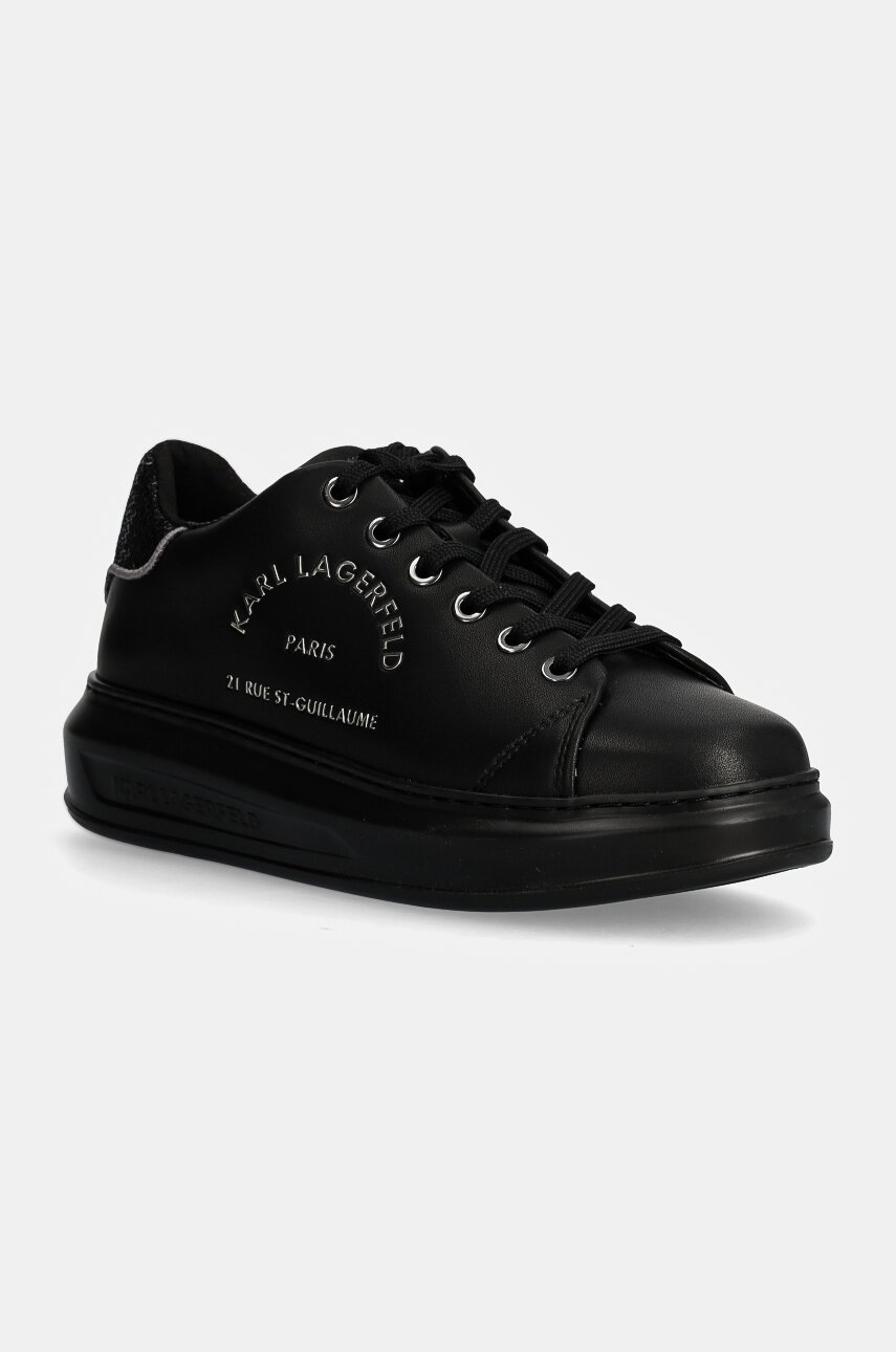 Karl Lagerfeld sneakers din piele KAPRI culoarea negru, KL62538F