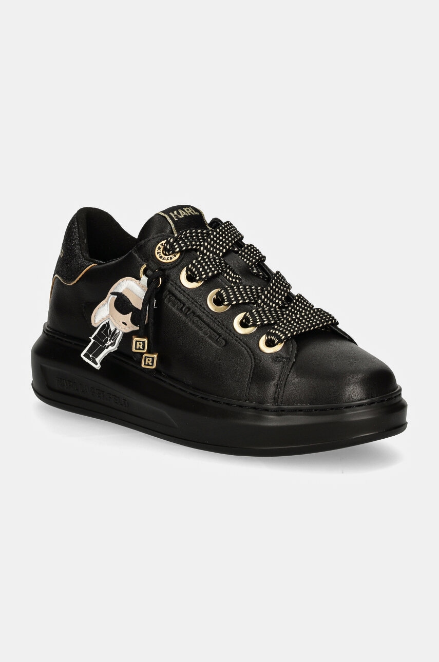 Karl Lagerfeld sneakers din piele KAPRI culoarea negru, KL62574F Karl Lagerfeld sneakers din piele KAPRI culoarea negru, KL62574F