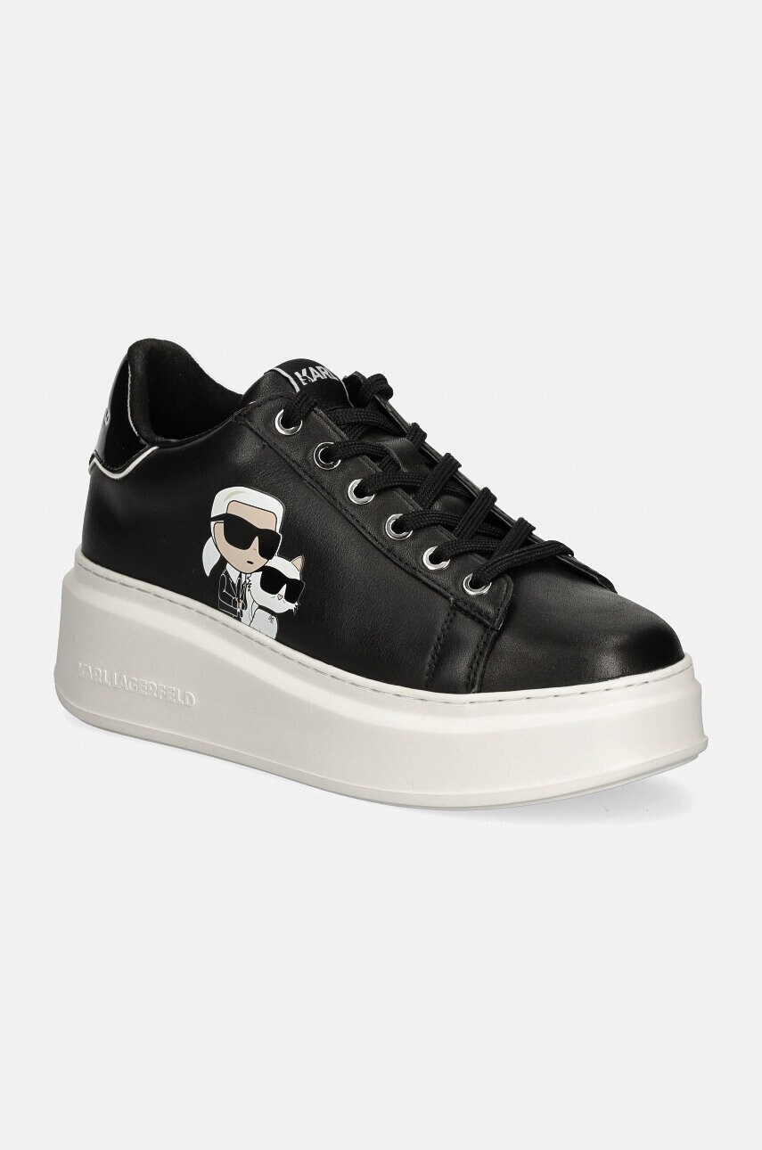 Karl Lagerfeld sneakers din piele ANAKAPRI culoarea negru, KL63524T