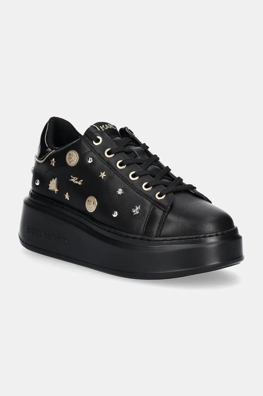 Karl Lagerfeld sneakers din piele ANAKAPRI culoarea negru, KL63579D