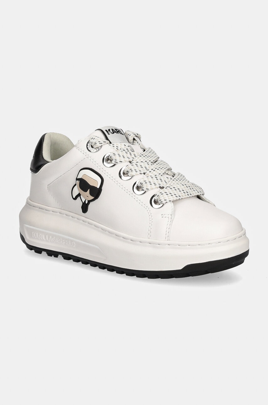 Karl Lagerfeld sneakers din piele KAPRI culoarea alb, KL67530