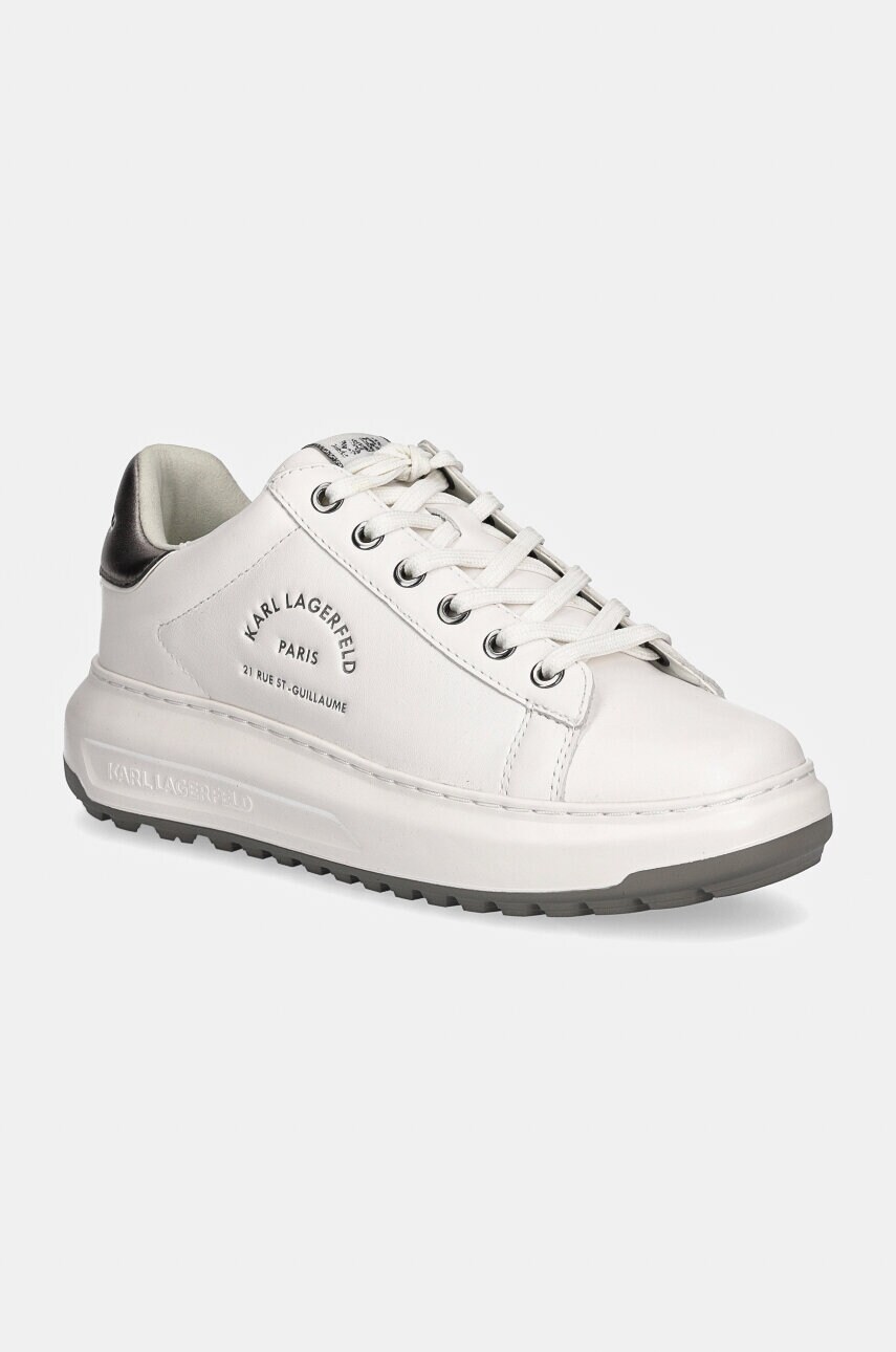 Karl Lagerfeld sneakers din piele KAPRI culoarea alb, KL67538