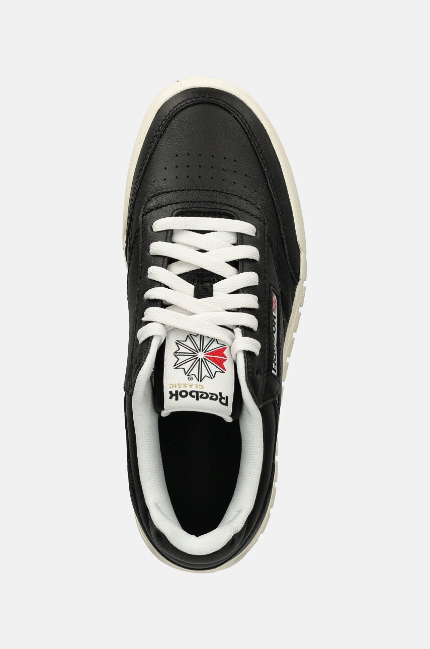Δερμάτινα αθλητικά παπούτσια Reebok Classic Club C Megacourt χρώμα: μαύρο, 100201239 φωτογραφία
