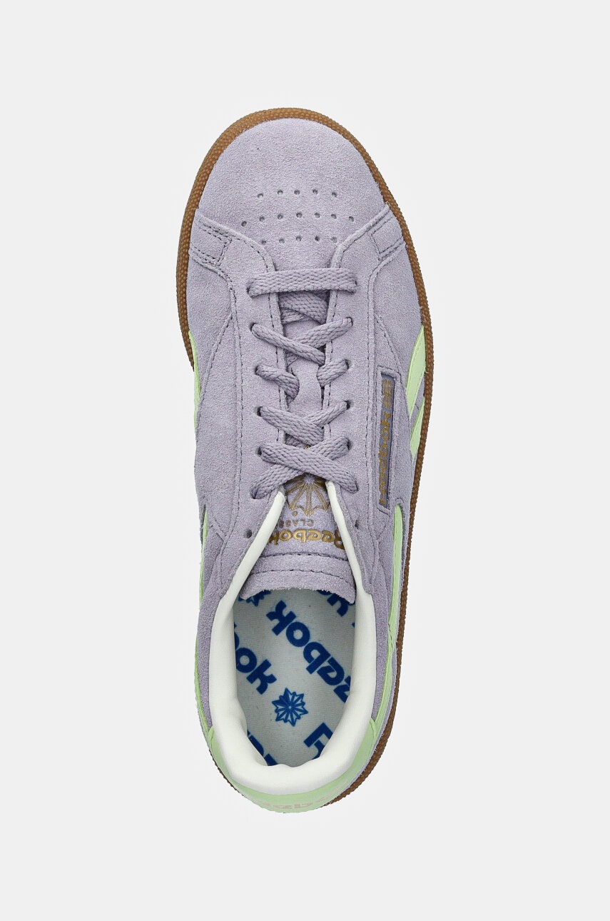 Σουέτ αθλητικά παπούτσια Reebok Classic Club C Grounds Uk χρώμα: μοβ, 100207963 φωτογραφία