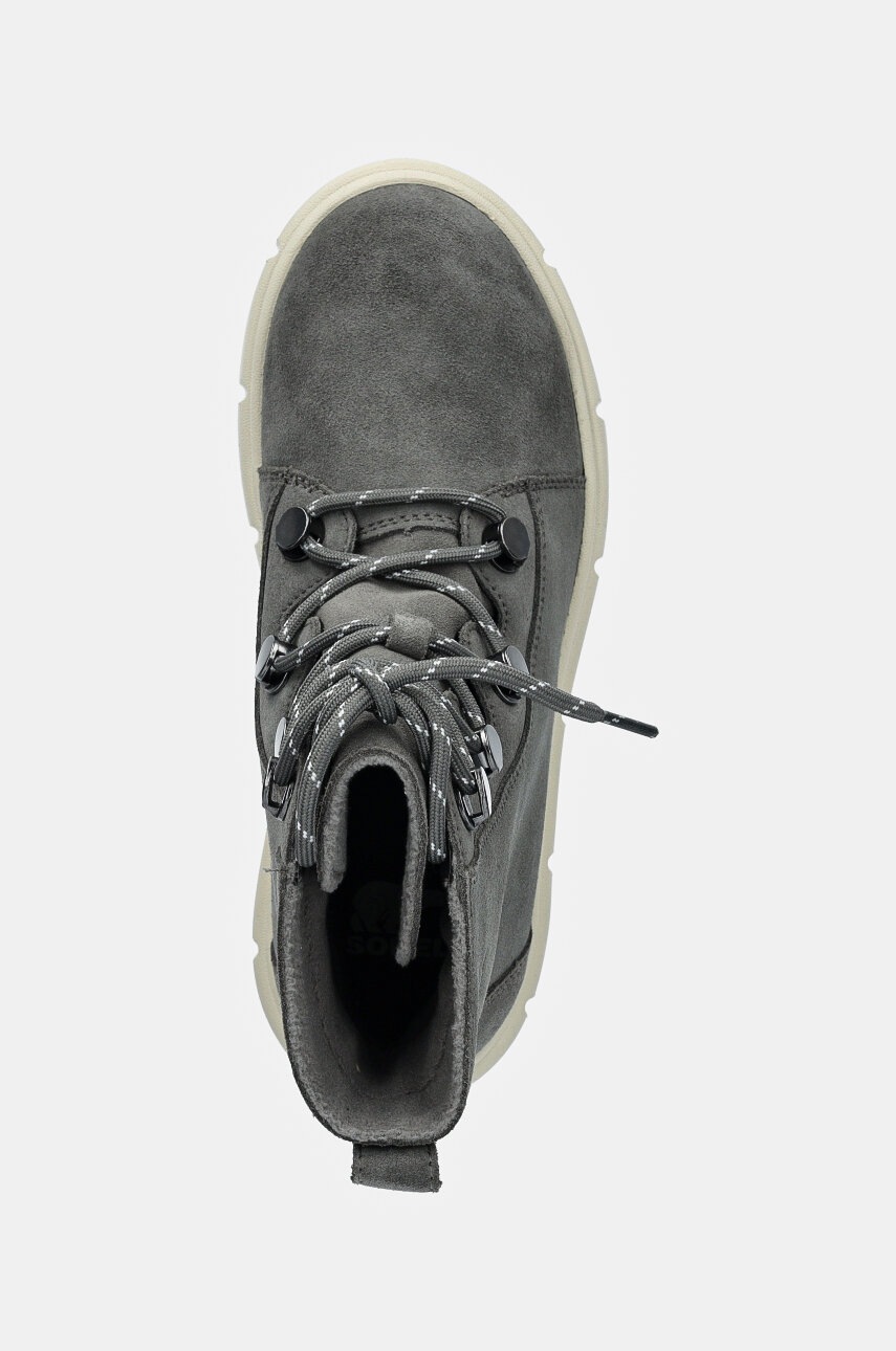 Σουέτ μπότες Sorel SOREL EXPLORER III JOAN γυναικείες, χρώμα: γκρι, 2077951052 φωτογραφία